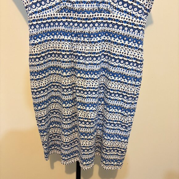 Boden Casual Jersey Short Sleeve Surplice Blue Floral Dress - Picture 7 of 10